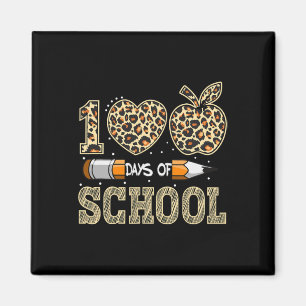 Schullehrertag 100 Tage Smarterer Leopard Magnet