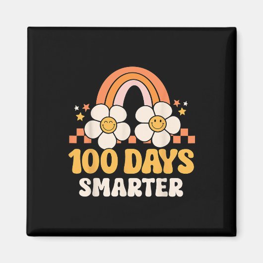 Schullehrertag 100 Tage Smarterer Regenbogenkid Magnet (Vorne)