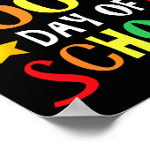Schullehrertag Kinder 100 Tage 1 Poster (Ecke)