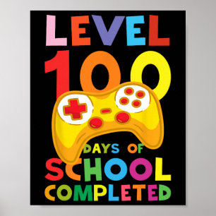 Schullehrertag Schüler Kinder 100 Tage Poster