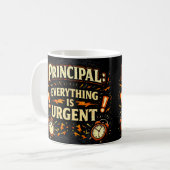 Schulleiter: Alles ist eilig | Lustiges Geschenk f Kaffeetasse (Vorderseite Links)