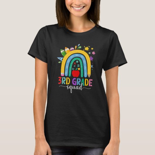 Schulleiter Boho Rainbow Back T-Shirt (Vorderseite)
