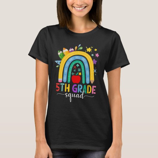 Schulleiter Boho Rainbow Zurück T-Shirt (Vorderseite)