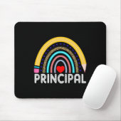 Schulleiter Boho Regenbogen Leopard Zurück zur Sch Mousepad (Mit Mouse)