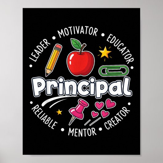 Schulleiter Pädagoge Mentor Motivator Poster (Vorne)