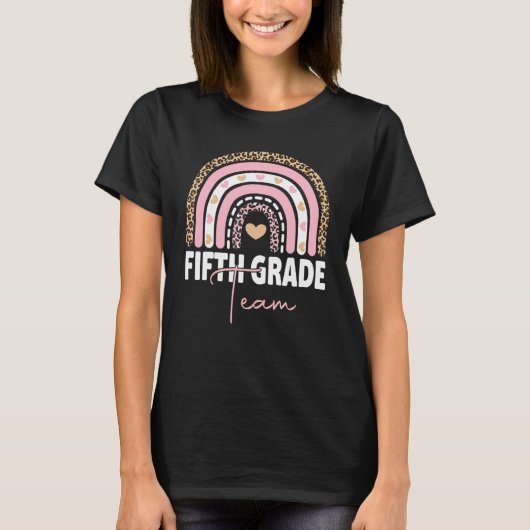 Schulleiter Rainbow Back To School Hallo Fif T-Shirt (Vorderseite)