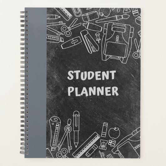 SCHULLIEFERUNGEN AUF DER CHALKBOARD WEEKLY PLANNER PLANER (Vorderseite)