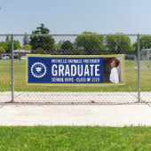 Schullogo Abschluss Foto Blue Gold Banner (Insitu)