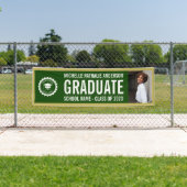 Schullogo Abschluss Foto Green Gold Banner (Insitu)