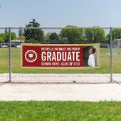 Schullogo Abschluss Foto Party Maroon und Gold Banner (Insitu)