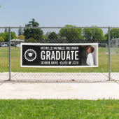 Schullogo Abschluss Foto Party Schwarz-weiß Banner (Insitu)