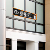 Schullogo Abschluss Foto Party Schwarzes Orange Banner (Äußeres Gebäude)