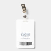 Schullogo Foto Barcode Individuelle Studenten-ID Ausweis (Rückseite mit Clip)