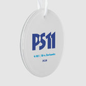 Schullogo mit Four-Foto-Back-Ornament Ornament (Vorderseite)