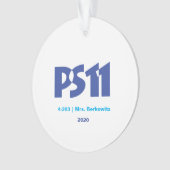 Schullogo mit Four-Foto-Back-Ornament Ornament (Vorderseite)