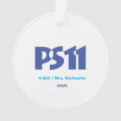 Schullogo mit Four-Foto-Back-Ornament Ornament (Vorderseite)