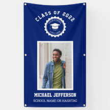 Schullogo oder Maskottchen Blue Foto Abschluss