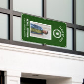 Schullogo oder Maskottchen Grüner Foto Abschluss Banner (Äußeres Gebäude)