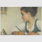 Schulmädchen-Dekoupage und Bildübermittlungsblatt Seidenpapier (Vorderseite)