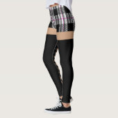 Schulmädchen-Kostüm (schnüren Sie sich oben) Leggings (Links)