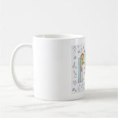 Schulmädchen mit Oversified School Stationery Kaffeetasse (Links)