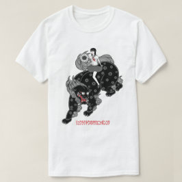 Schulmädchen und shishi (Tempellöwe) T-Shirt