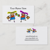 Schulmädchen Visitenkarte (Vorne/Hinten)