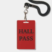 Schulmädchenhalle Pass Ausweis (Rückseite mit Lanyard)