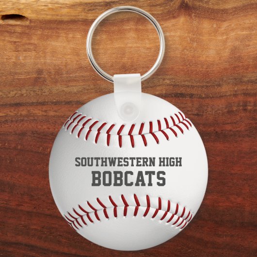 Schulmannschaft und Spieler nennen einfach Basebal Schlüsselanhänger (Vorderseite)