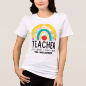 Schulmaterial für Regenbogenlehrer Tri-Blend Shirt (Vorderseite)