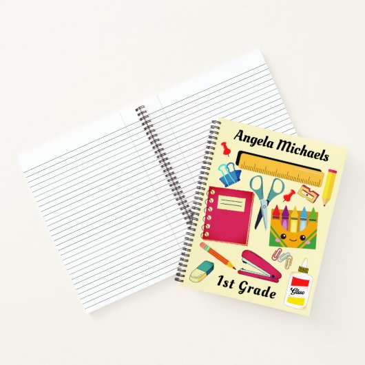 Schulmaterial für Schüler Notizblock (Innenseite)