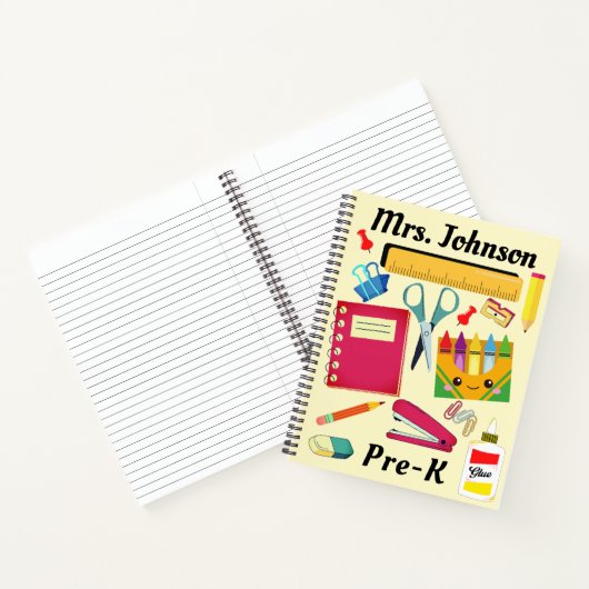 Schulmaterial für Vorschullehrer Notizblock (Innenseite)