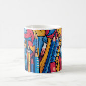 Schulmaterial mit einer lebendigen Farbpalette. Di Kaffeetasse (Mittel)