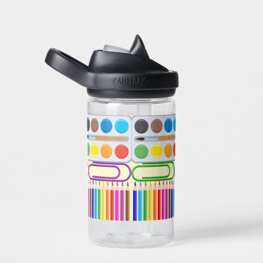 Schulmaterial - Stifte, Farben, Klammern Trinkflasche (rechts)