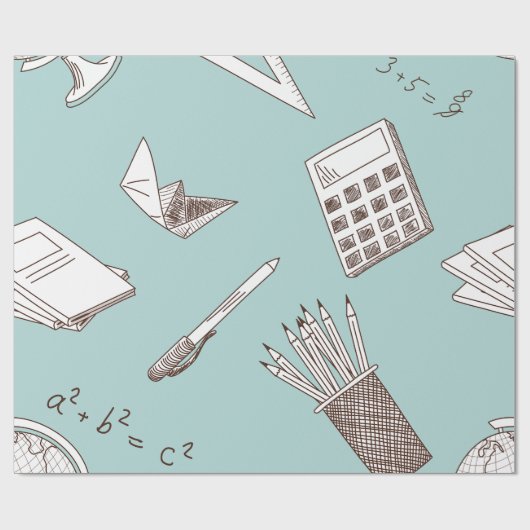 Schulmathe Geschenkpapier (Flach)