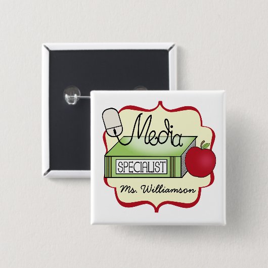 Schulmedium-Spezialist Button (Vorne & Hinten)