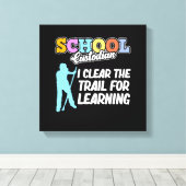 Schulmeister Kleiner Weg Karriere Janitor Gra Leinwanddruck (Insitu (Holzboden))