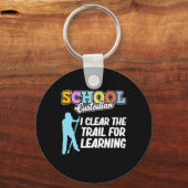 Schulmeister Kleiner Weg Karriere Janitor Gra Schlüsselanhänger (Vorderseite)