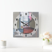 Schulmeisterabend Quadratische Wanduhr (Zuhause)