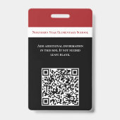 Schulmitarbeiter-QR-Code-Mitarbeiter-Foto-ID-Lehre Ausweis (Rückseite)