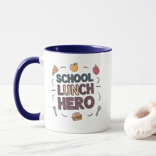 Schulmittagsheld Tasse (Mit Donut)