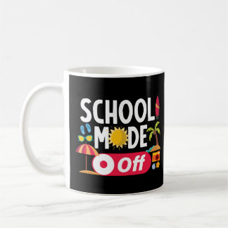 Schulmodus am letzten Schultag Sommersonne Kaffeetasse