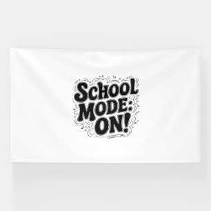 Schulmodus: ON! ,Vintag Inspiriert Entwurf Banner