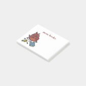 Schulmonster (editable Text) Post-it Klebezettel (angewinkelt)