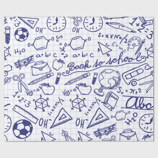 Schulmuster Geschenkpapier (Flach)