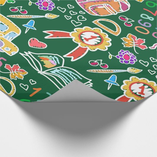 Schulmuster Geschenkpapier (Ecke)