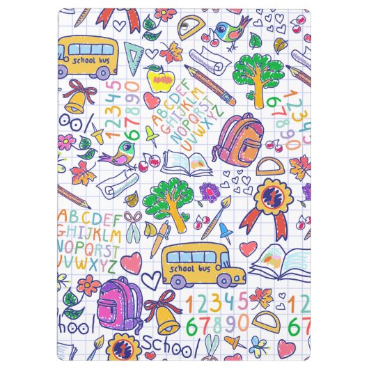 Schulmuster Klemmbrett (Rückseite)