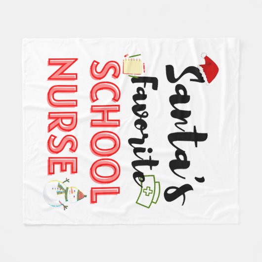 Schulnahrung Weihnachten Fleecedecke (Vorderseite (Horizontal))