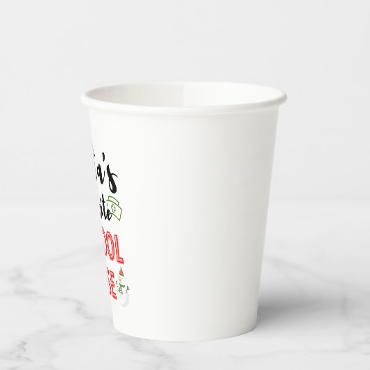 Schulnahrung Weihnachten Pappbecher (Links)