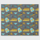 Schulnahtloses Umschlagpapier: Bag-Busnummern Geschenkpapier (Flach)